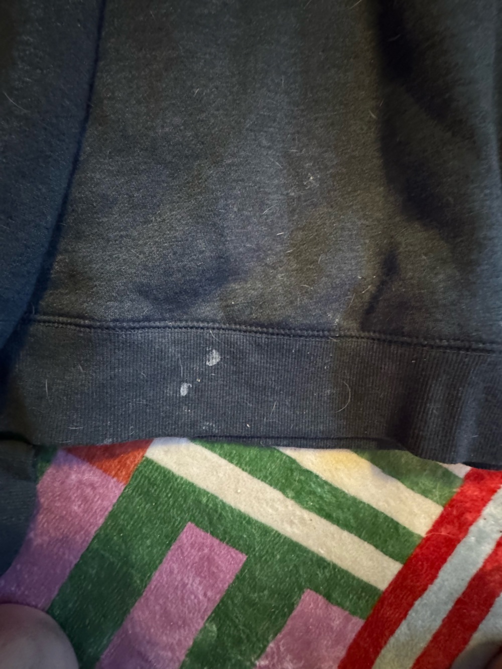 District Women's Black Hooded Sweatshirt with Kangaroo Pocket - Picture 3 of 4